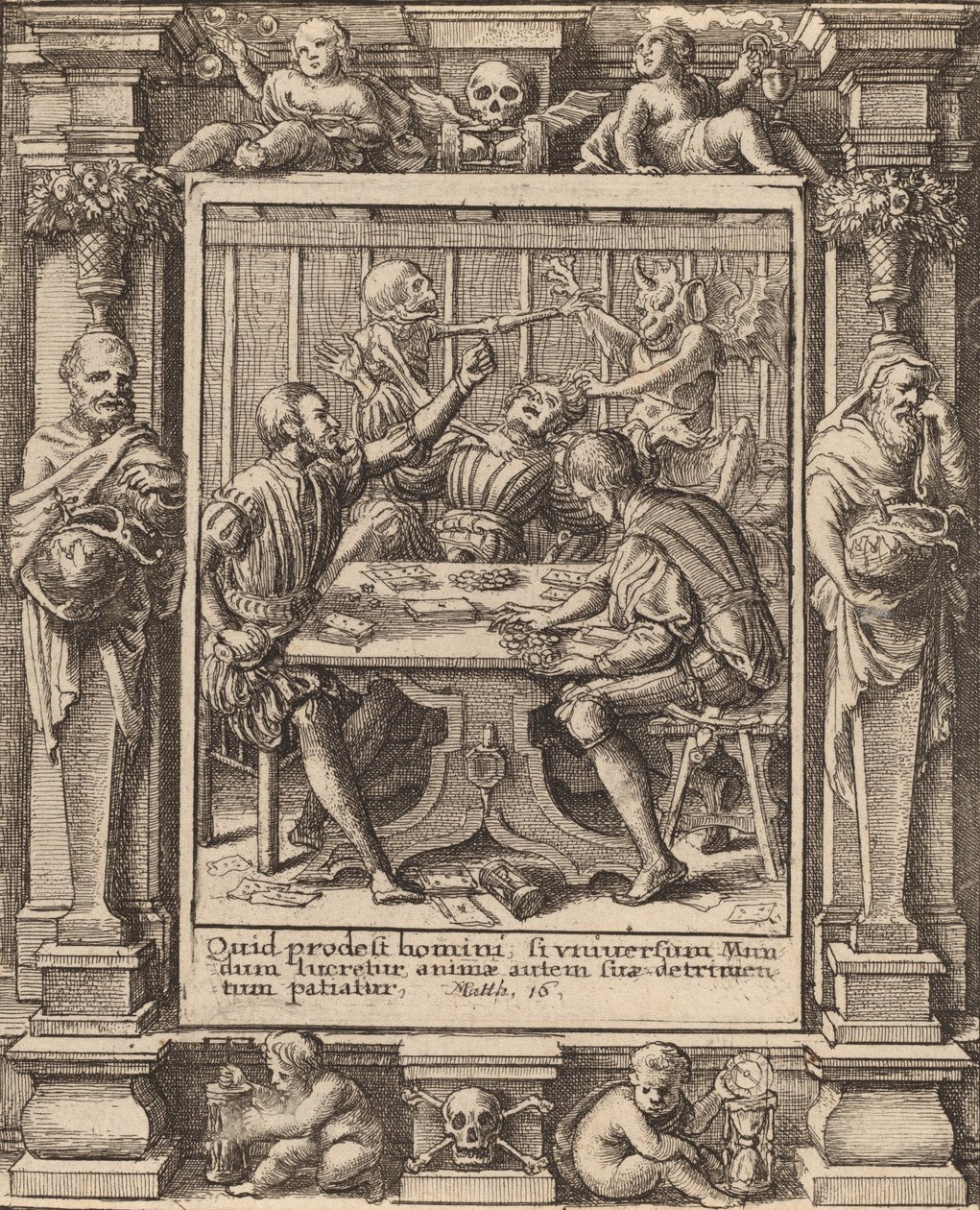 Gamesters, 1651. av Wenceslaus Hollar