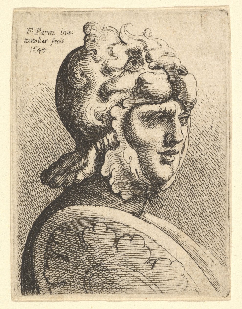 Hjelmhode, 1645. av Wenceslaus Hollar