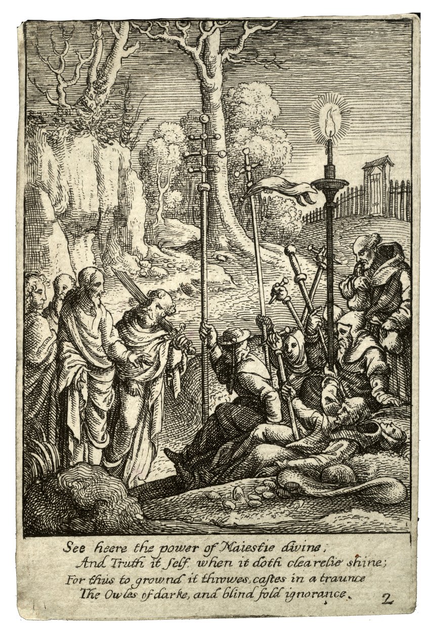 Jesus konfronterer sine kritikere av Wenceslaus Hollar