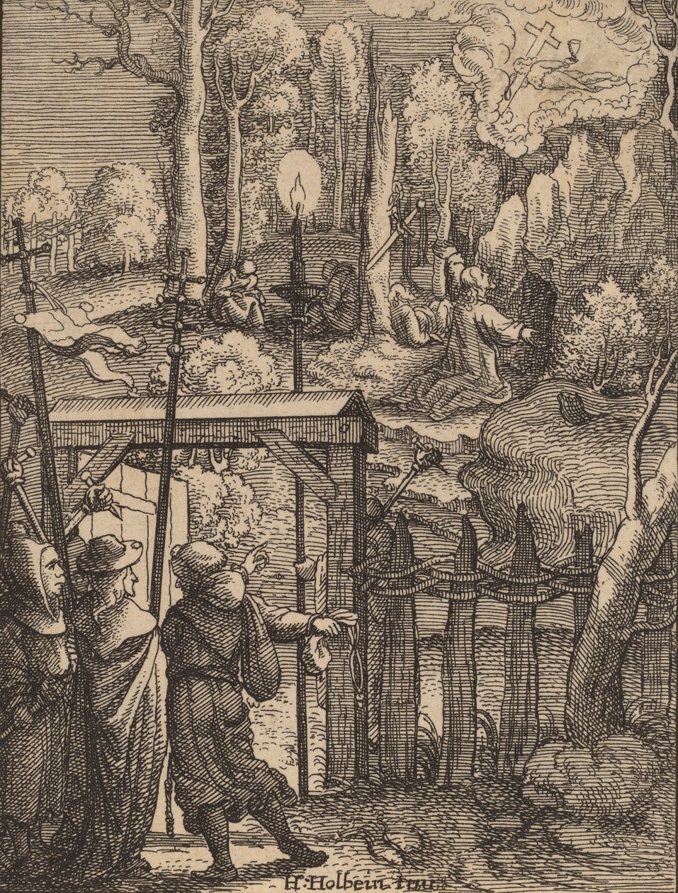 Jesus på Oljeberget. av Wenceslaus Hollar