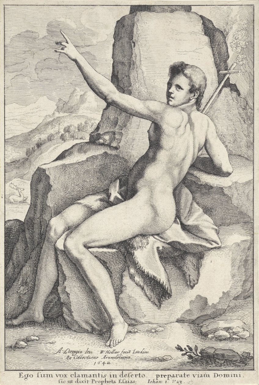Døperen Johannes i ørkenen av Wenceslaus Hollar