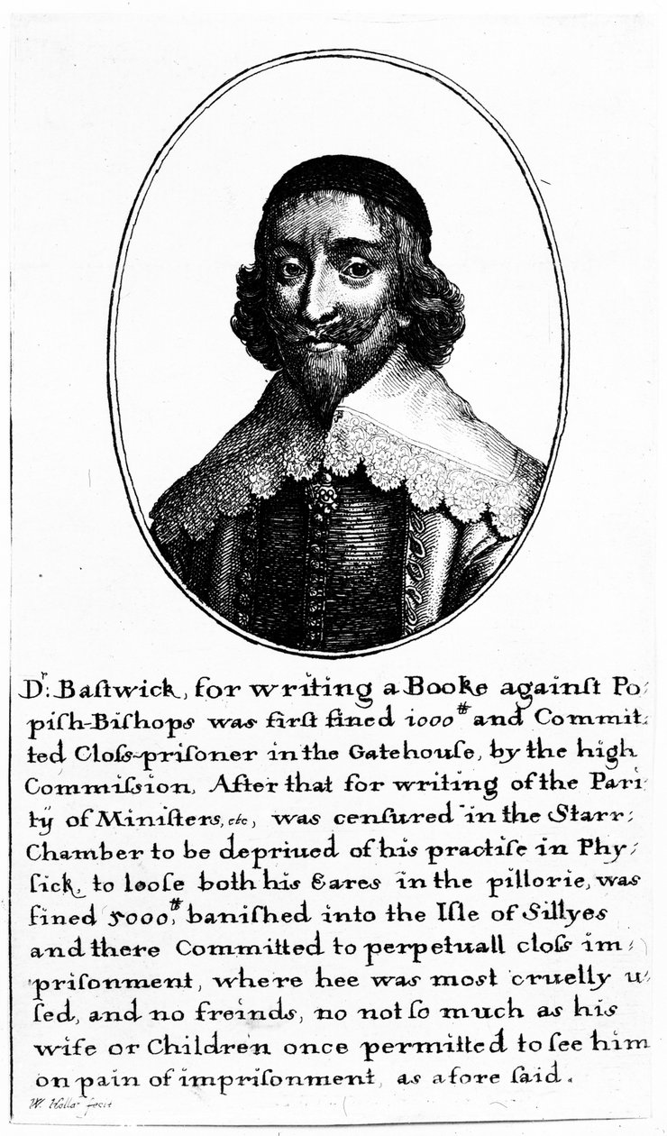 John Bastwick (gravering) av Wenceslaus Hollar