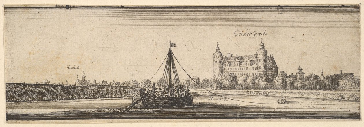 Kelsterbach slott nær Hoechst am Main, 1642-44. av Wenceslaus Hollar