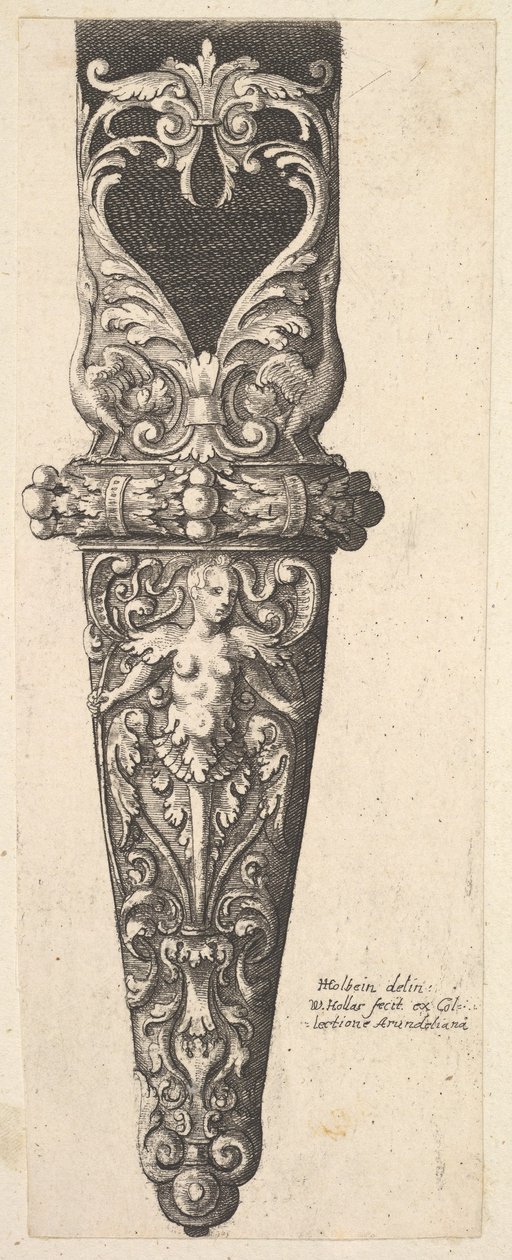 Nedre del av en slire, 1625-77. av Wenceslaus Hollar
