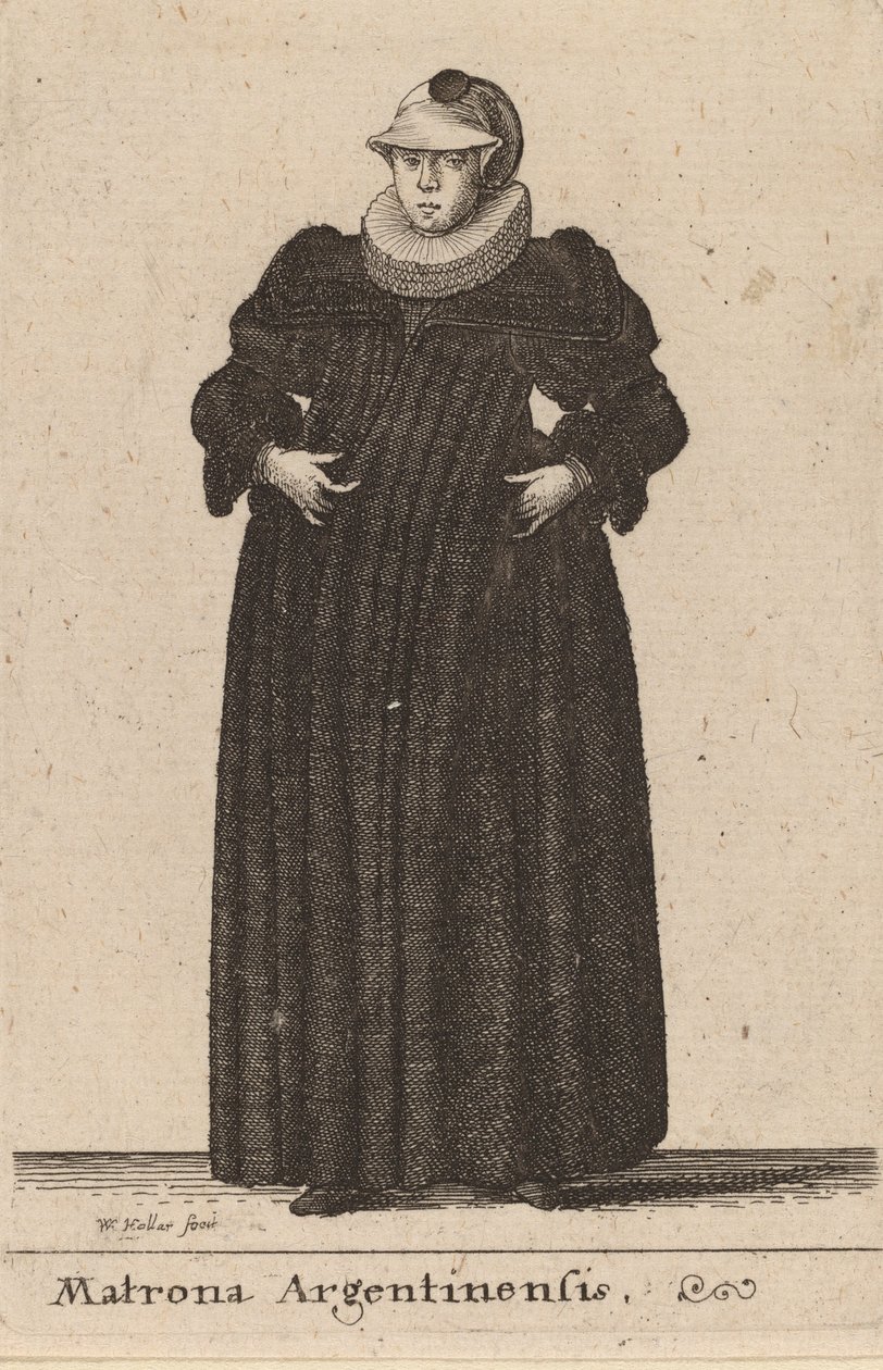 Matrona Argentina, 1642. av Wenceslaus Hollar