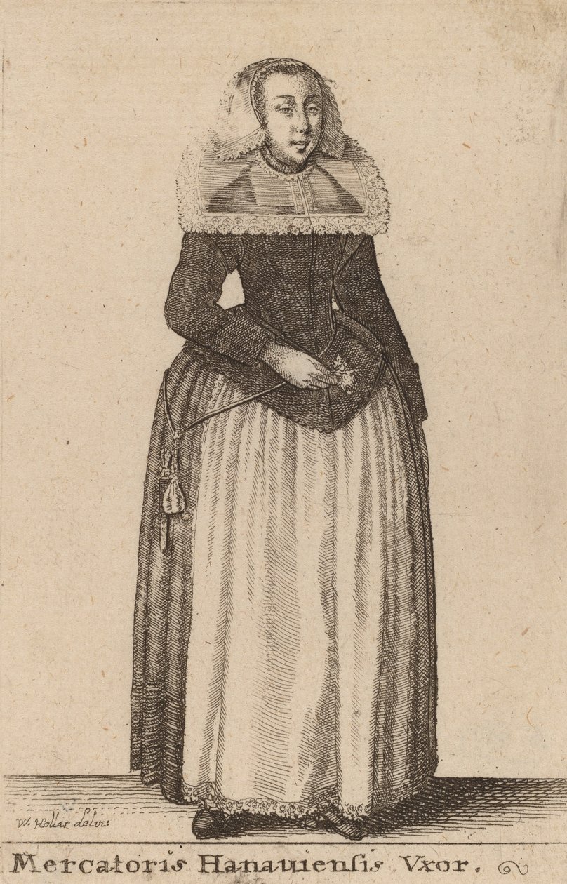 Kona til en kjøpmann i Hanaui. av Wenceslaus Hollar