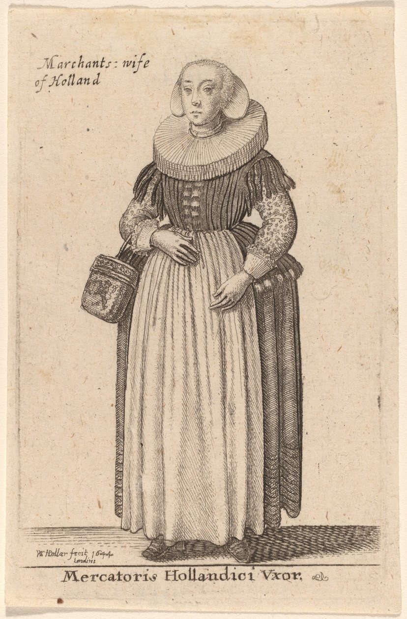 Nederlandsk kjøpmannskone av Wenceslaus Hollar
