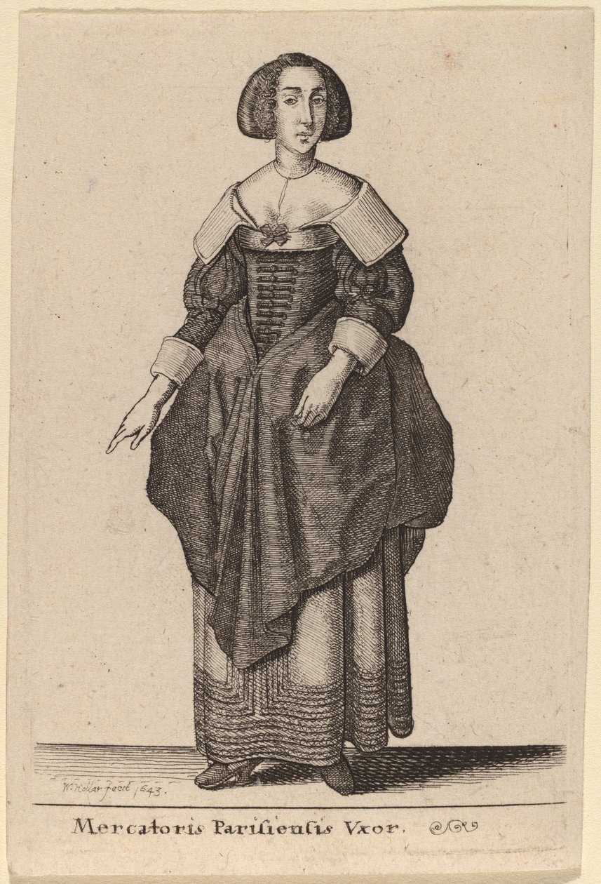 Kona til en parisisk kjøpmann av Wenceslaus Hollar