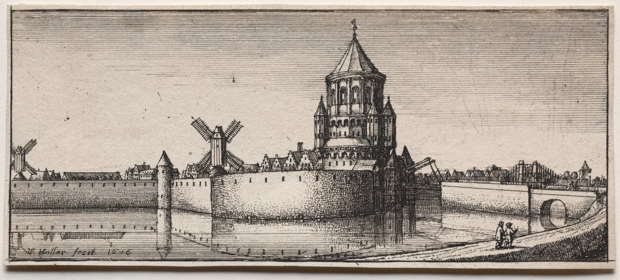 Moated byport, 1676. av Wenceslaus Hollar
