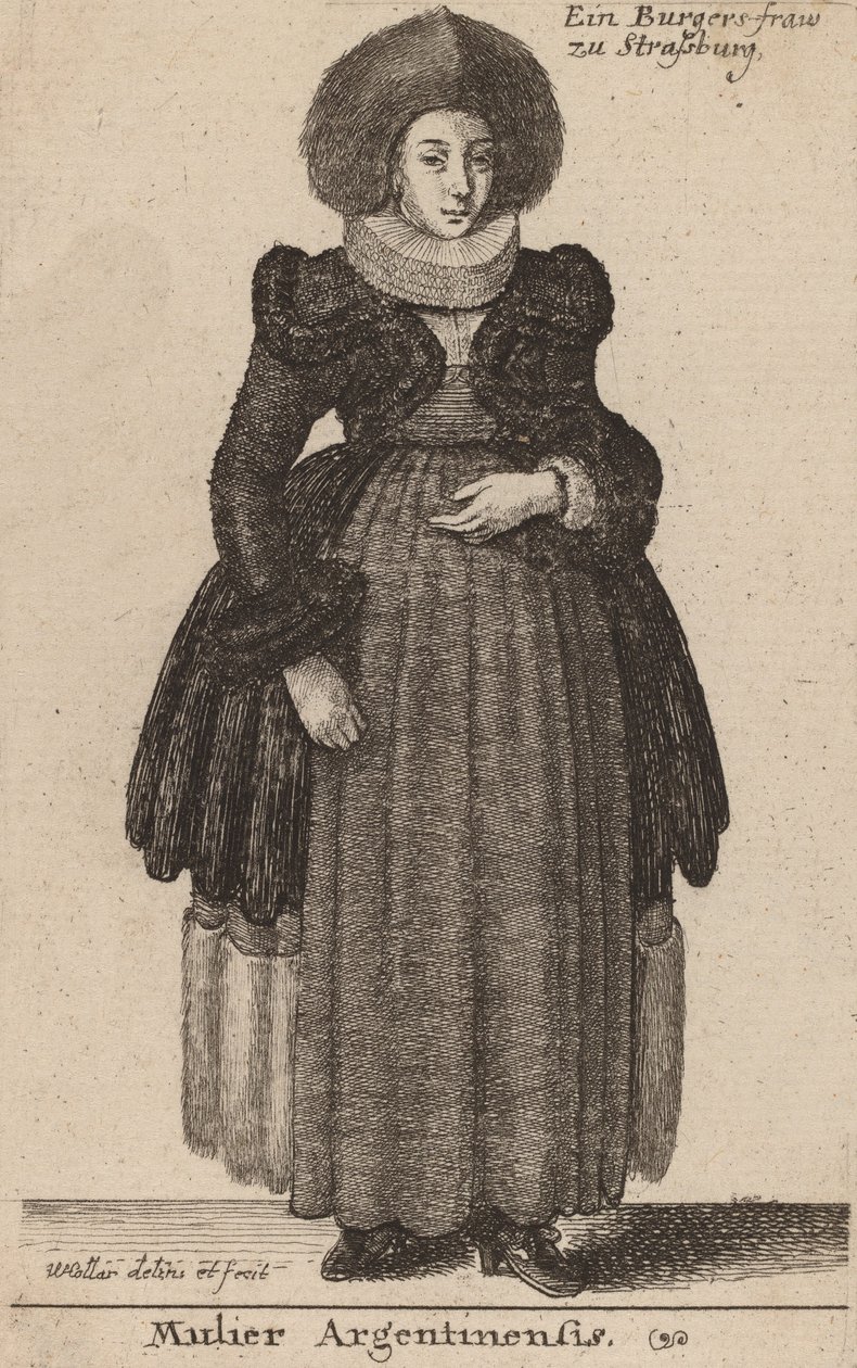 argentinsk kvinne. av Wenceslaus Hollar