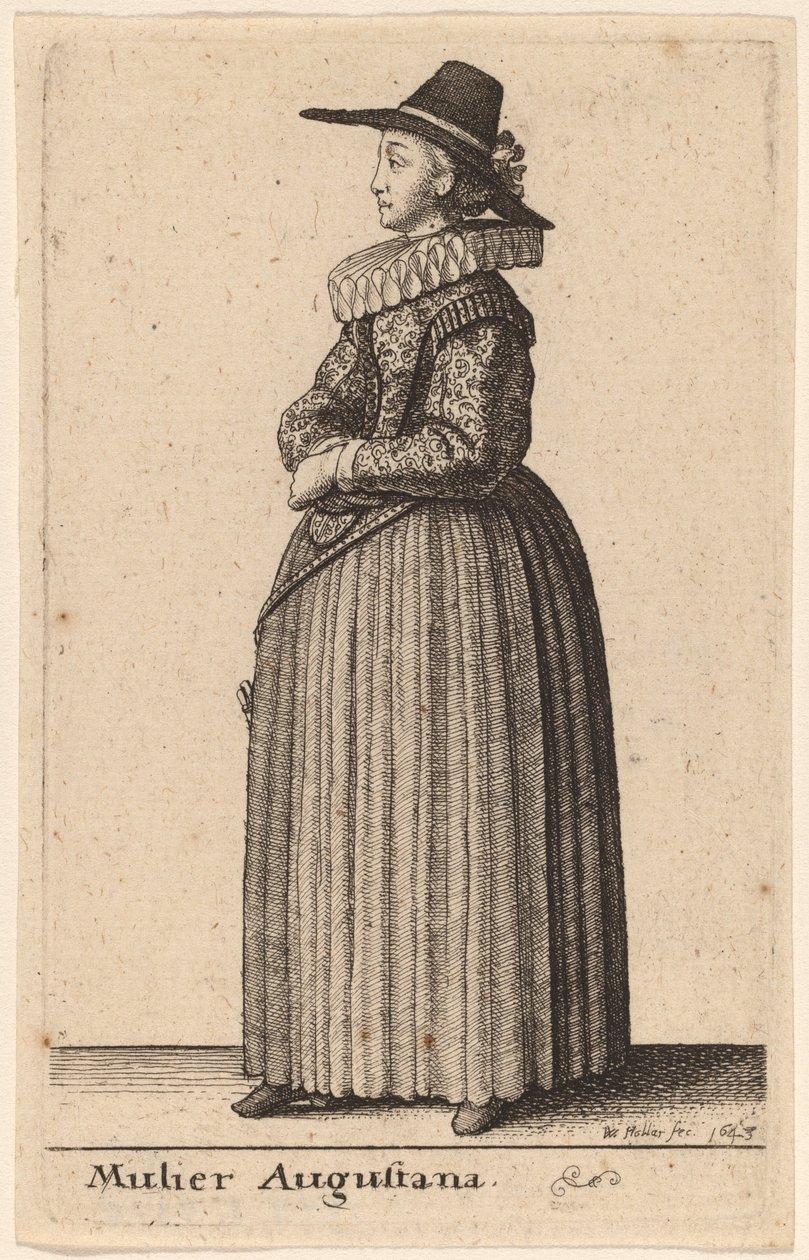 En augustansk kvinne av Wenceslaus Hollar