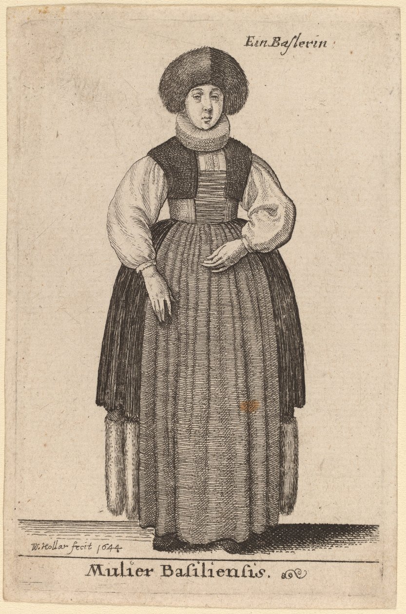En kvinne fra Basel av Wenceslaus Hollar