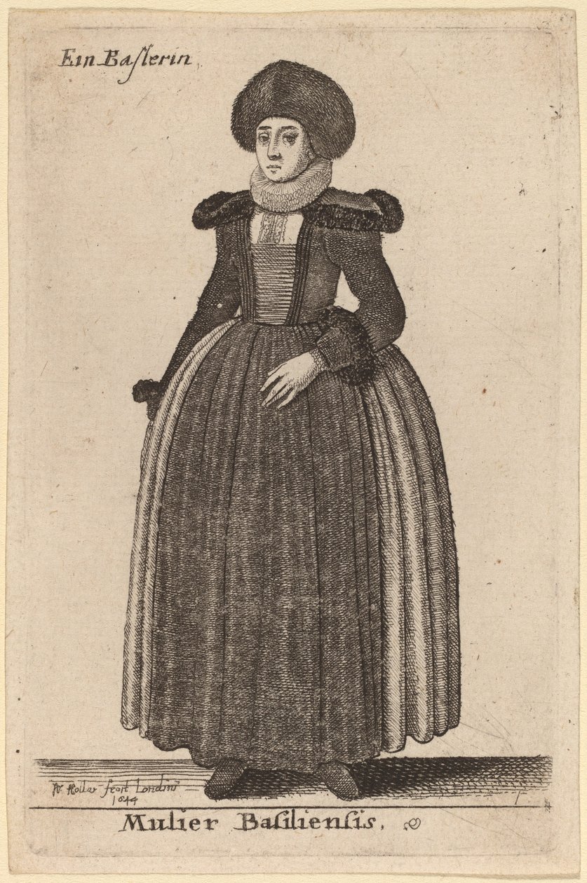 En kvinne fra Basel av Wenceslaus Hollar