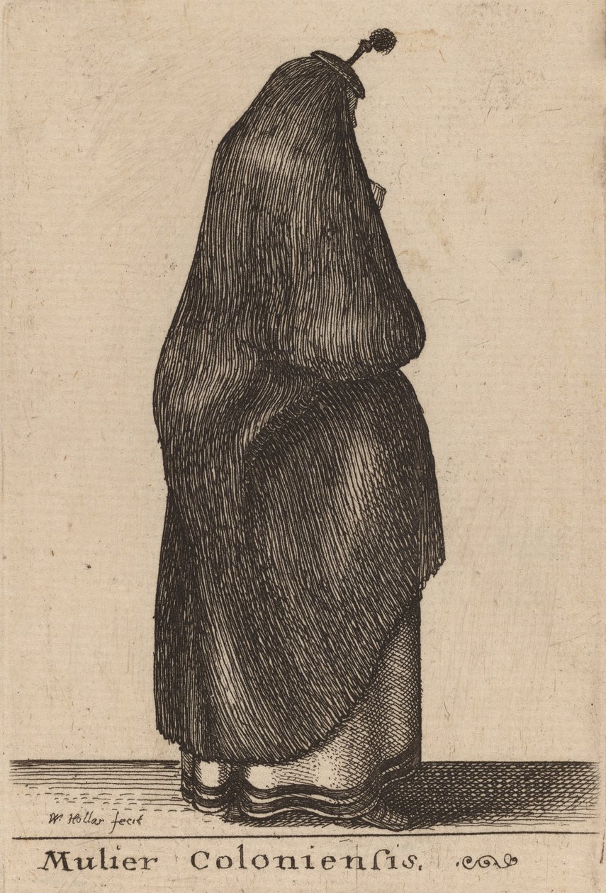Kvinne fra Köln. av Wenceslaus Hollar