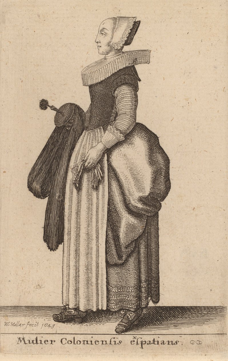 En kvinne fra Köln, Exspatians, 1643. av Wenceslaus Hollar