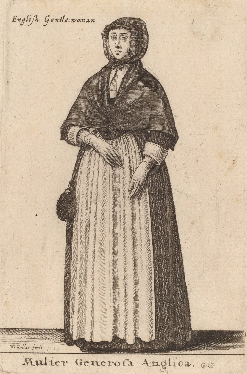 En sjenerøs engelsk kvinne, 1643. av Wenceslaus Hollar