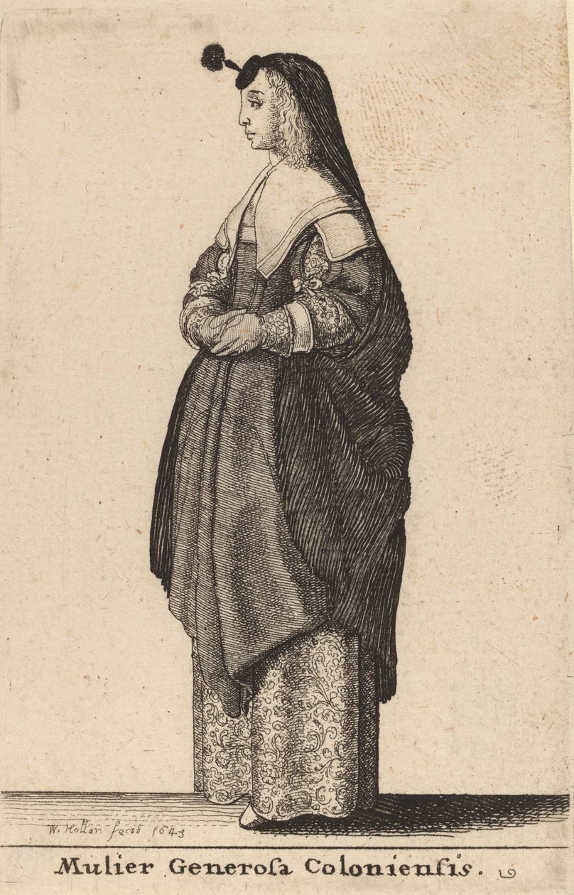 Den sjenerøse kvinnen i Köln, 1643. av Wenceslaus Hollar