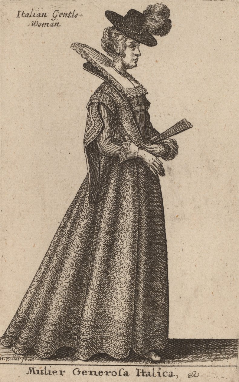 En sjenerøs italiensk kvinne av Wenceslaus Hollar