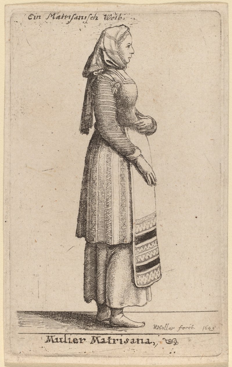 Matrisana kvinne av Wenceslaus Hollar