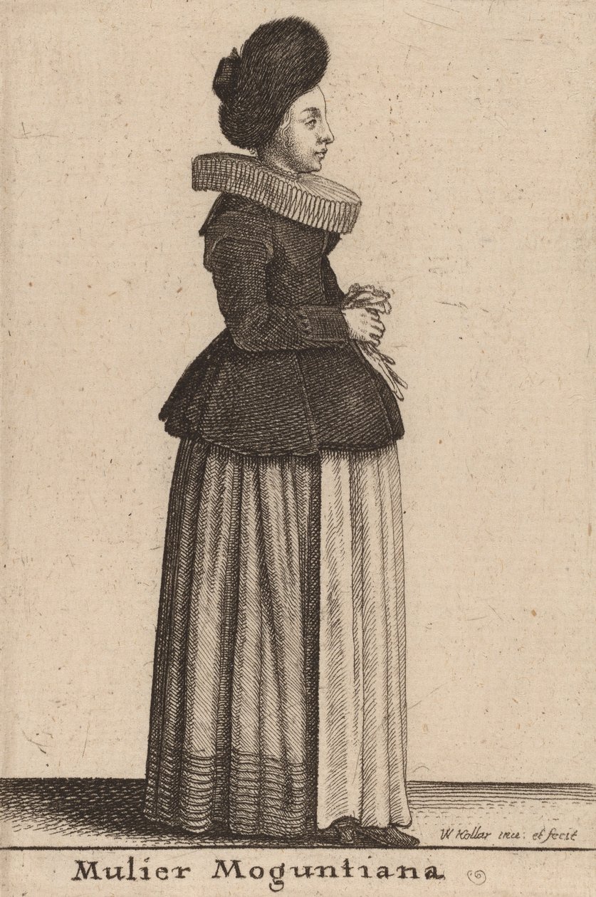 En kvinne fra Mainz. av Wenceslaus Hollar