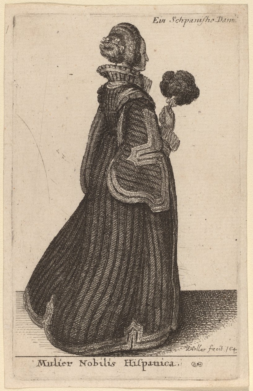 En spansk adelsdame av Wenceslaus Hollar
