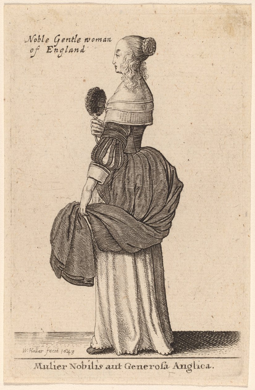 En edel eller sjenerøs engelsk kvinne av Wenceslaus Hollar