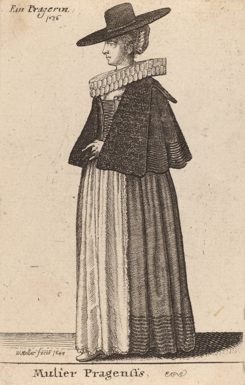 Kvinnen i Praha, 1643. av Wenceslaus Hollar