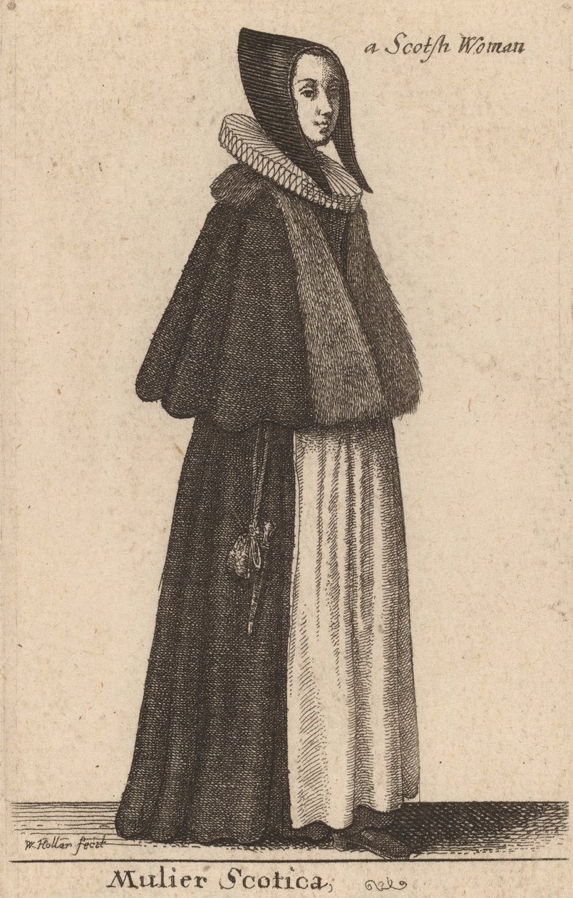En skotsk kvinne. av Wenceslaus Hollar
