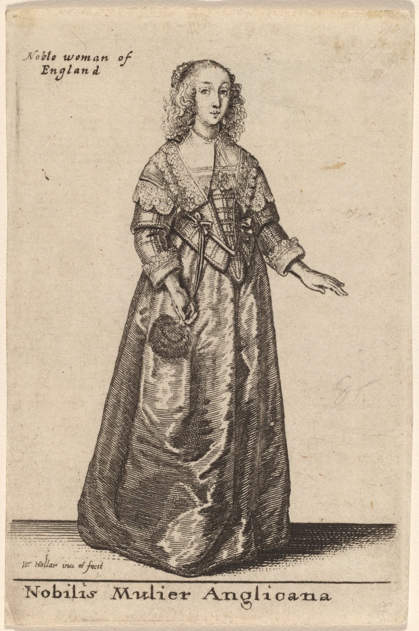 En edel engelsk kvinne av Wenceslaus Hollar