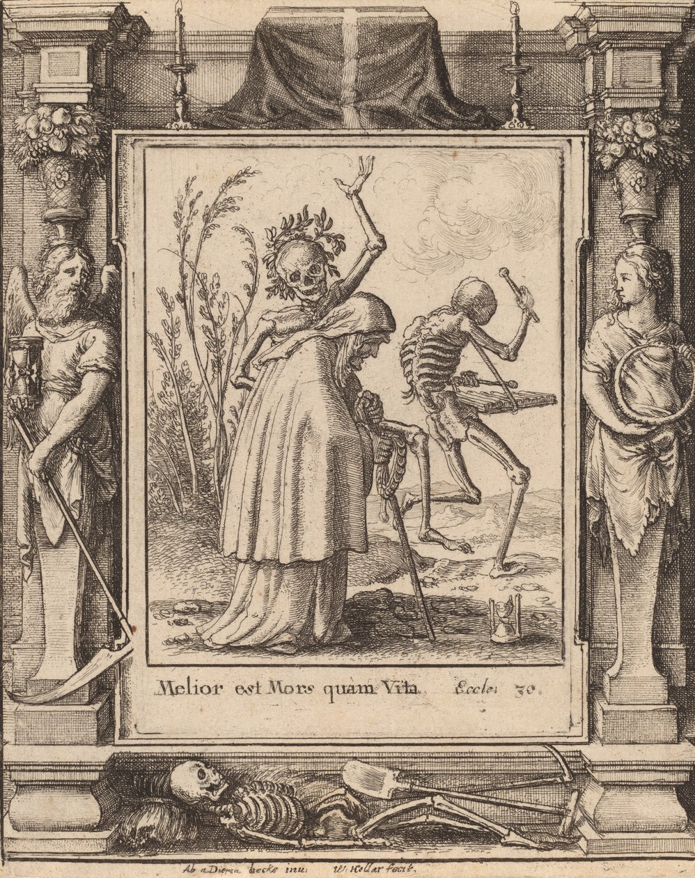 Gammel kvinne, 1651. av Wenceslaus Hollar