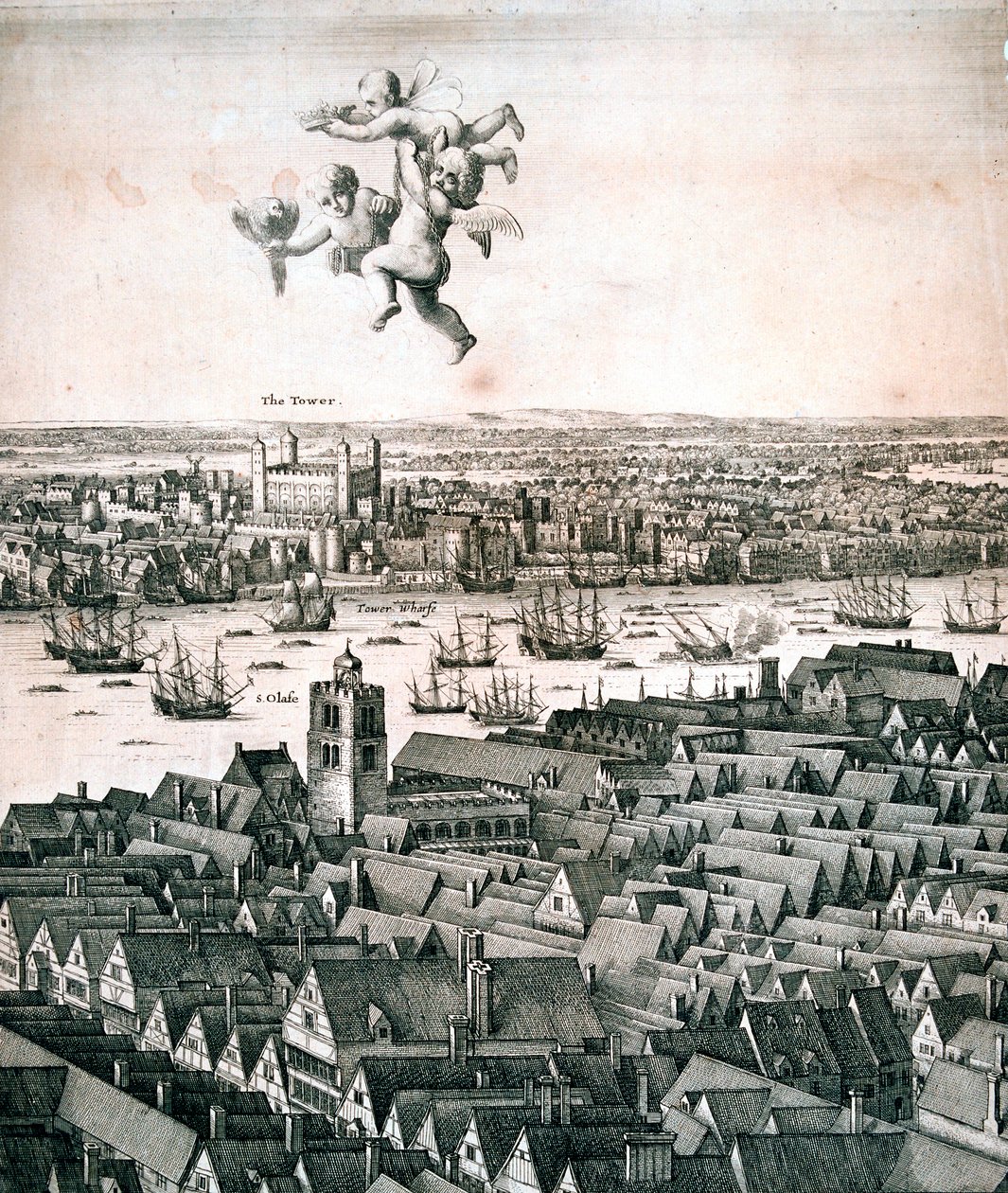 Panoramautsikt over London, c1670 av Wenceslaus Hollar
