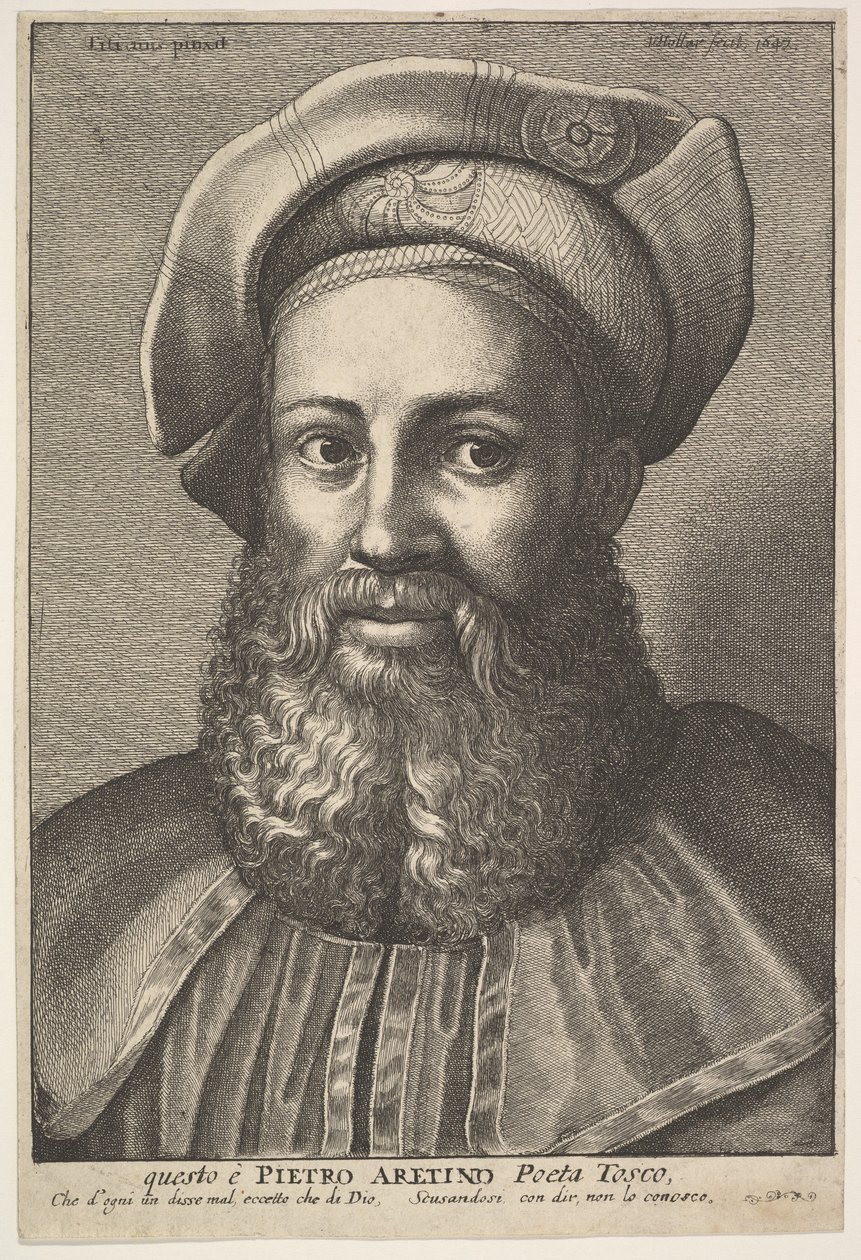 Pietro Aretino, 1640. av Wenceslaus Hollar