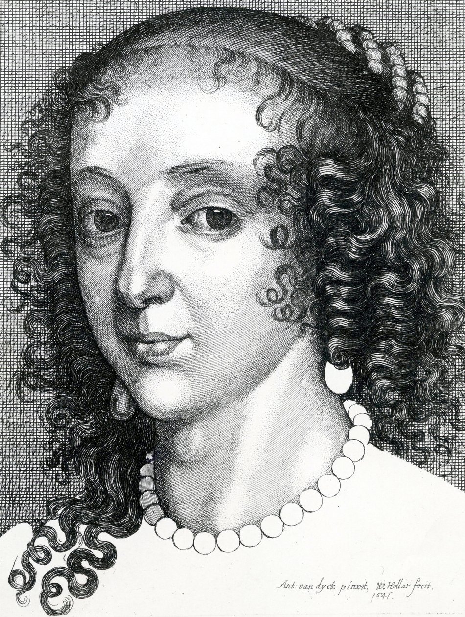 Dronning Henrietta Maria, 1641 av Wenceslaus Hollar