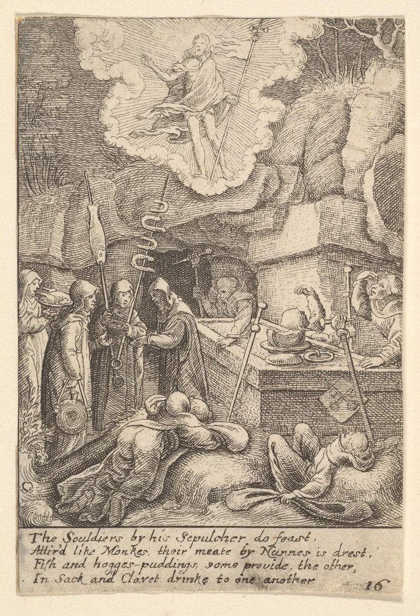 Oppstandelse, 1625-77. av Wenceslaus Hollar
