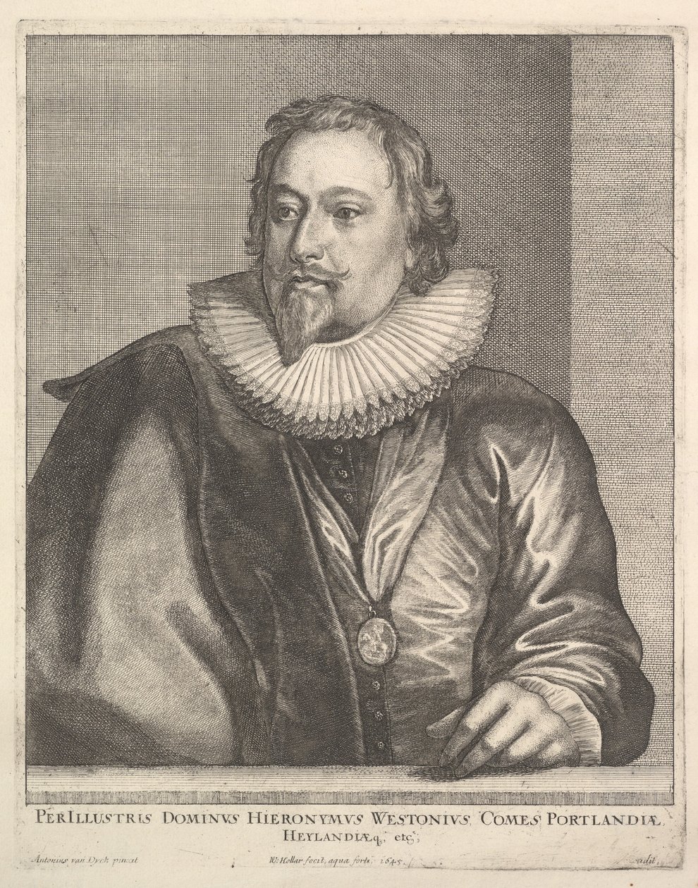 Richard Weston, jarl av Portland, 1645. av Wenceslaus Hollar