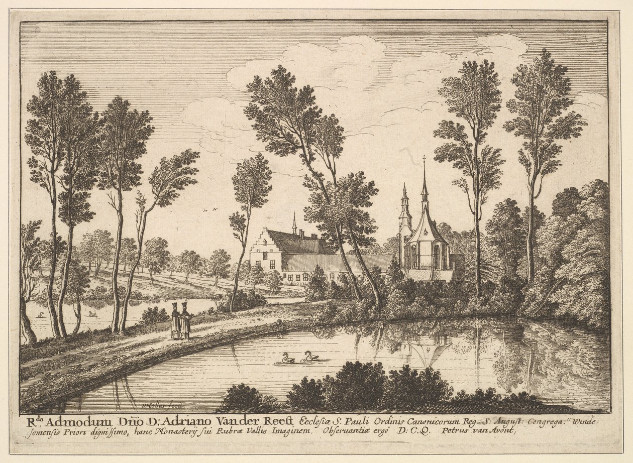 Rothendael Abbey, 1648. av Wenceslaus Hollar