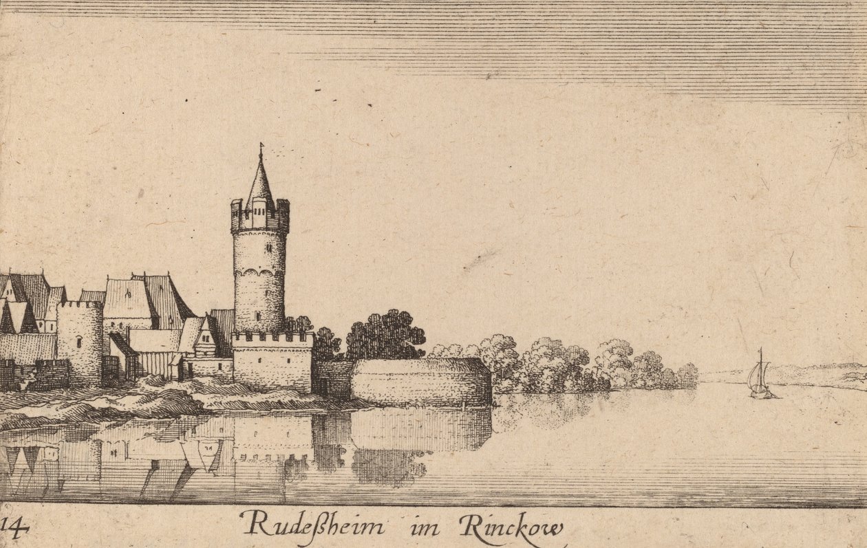 Rudesheim, 1635. av Wenceslaus Hollar