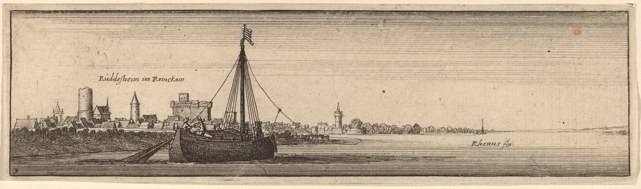 Rudesheim, ca. 16321636. av Wenceslaus Hollar