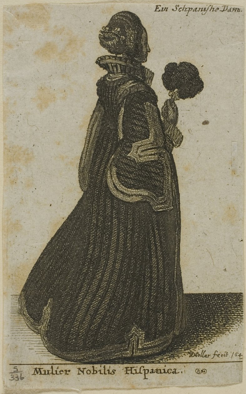 Spansk adelskvinne av Wenceslaus Hollar
