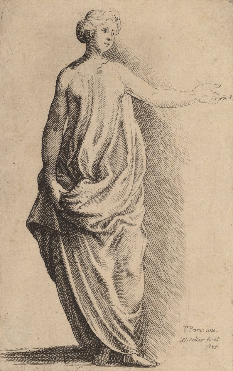 Stående figur. av Wenceslaus Hollar