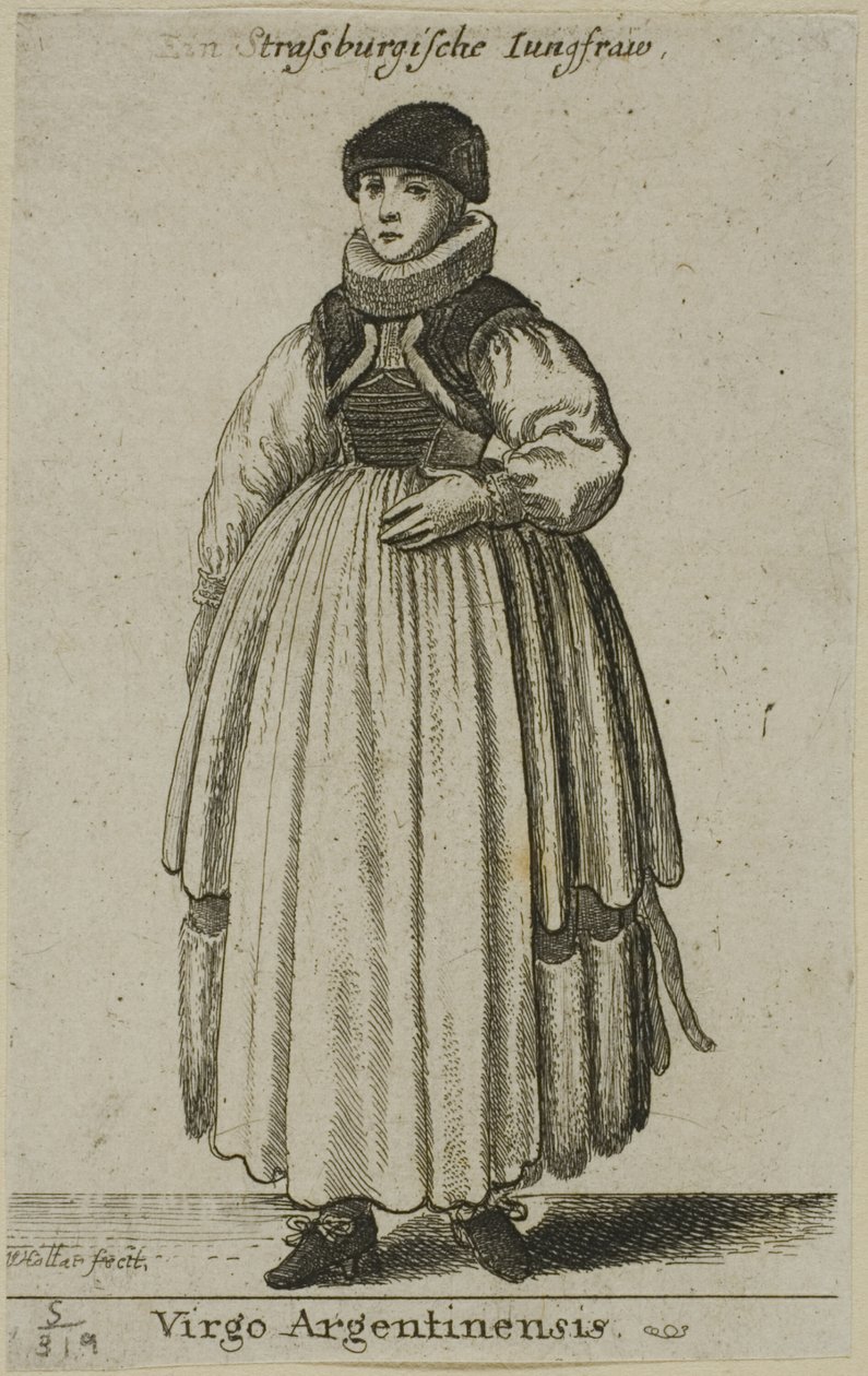 Strasbourg kvinne av Wenceslaus Hollar