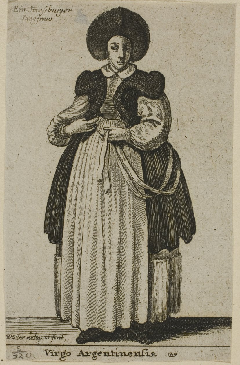 Strasbourg kvinne av Wenceslaus Hollar