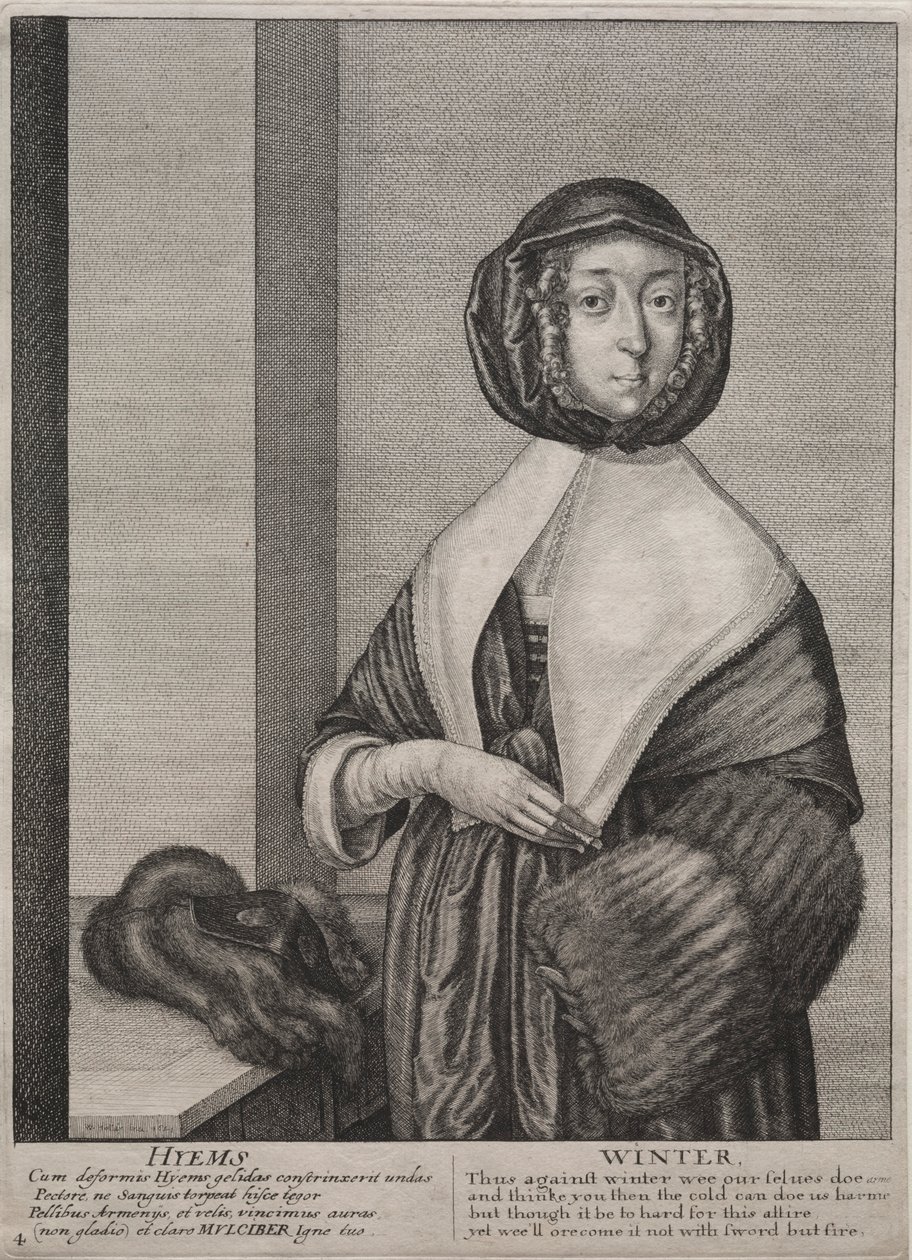 De fire årstider: vinter, 1641. av Wenceslaus Hollar