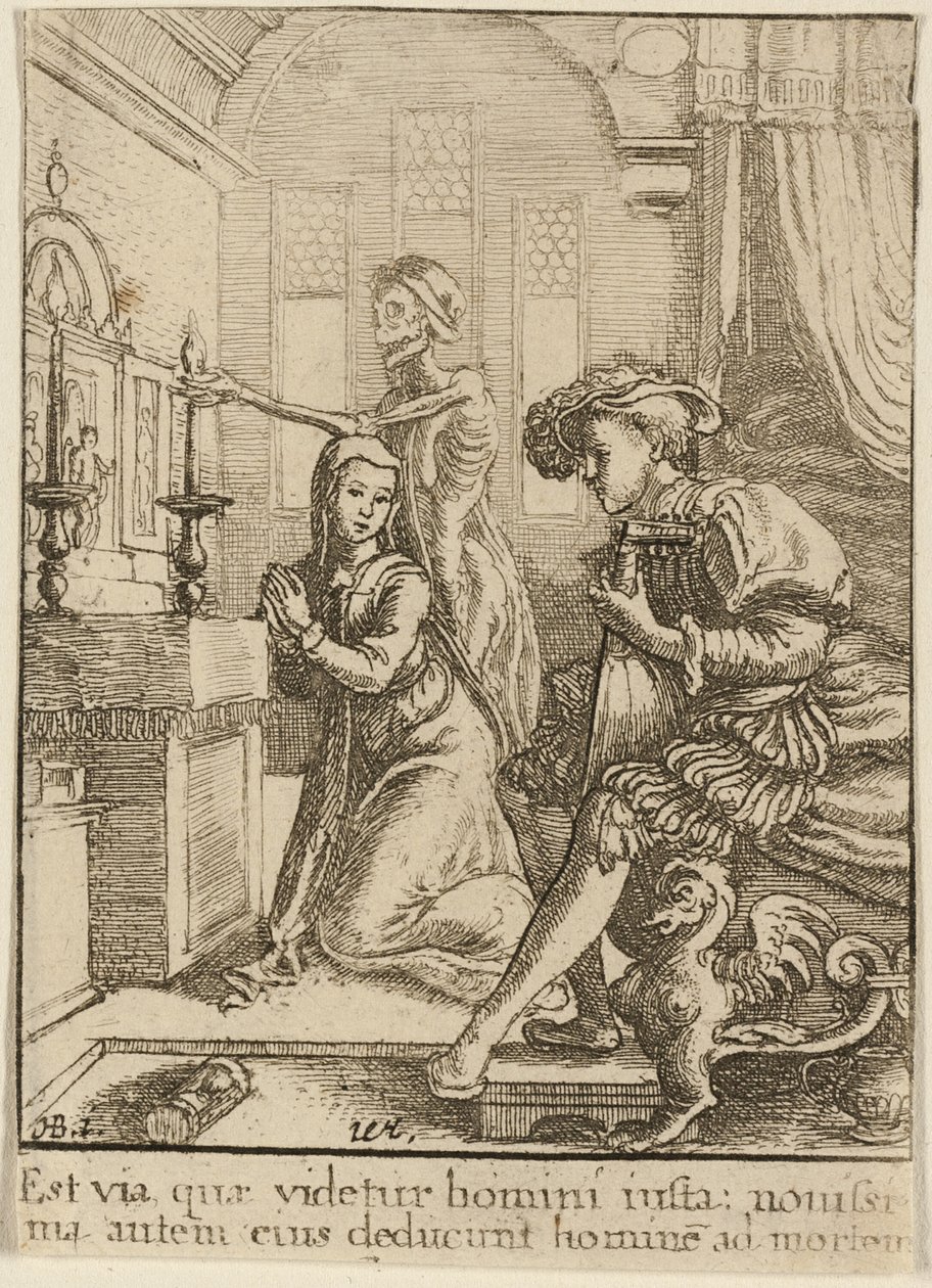 Nonnen og døden av Wenceslaus Hollar