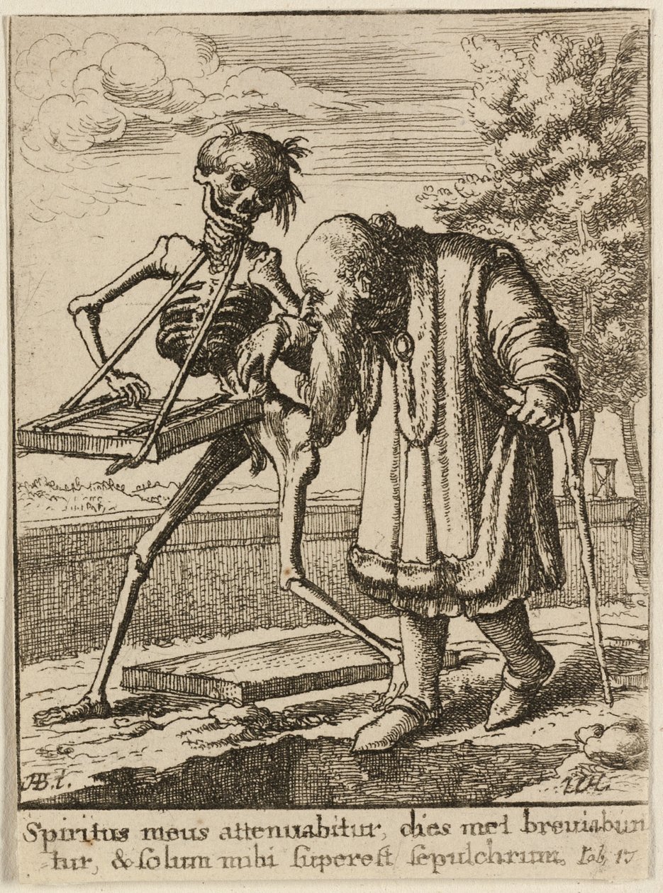 Den gamle mannen og døden av Wenceslaus Hollar