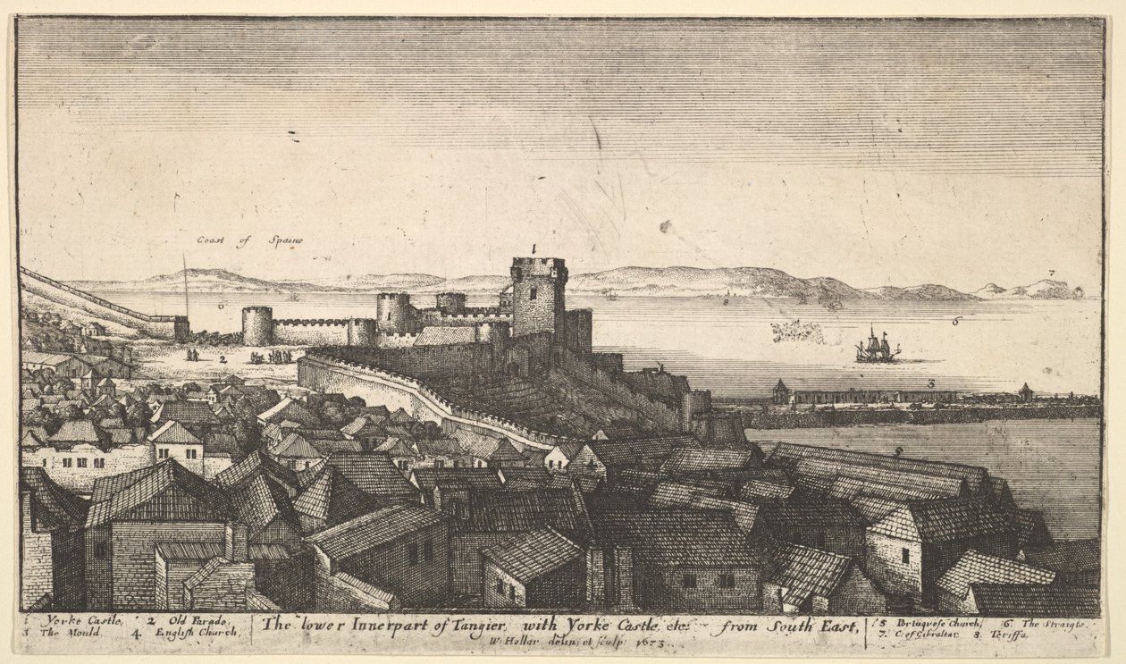 Den nedre indre delen av Tanger, 1673. av Wenceslaus Hollar