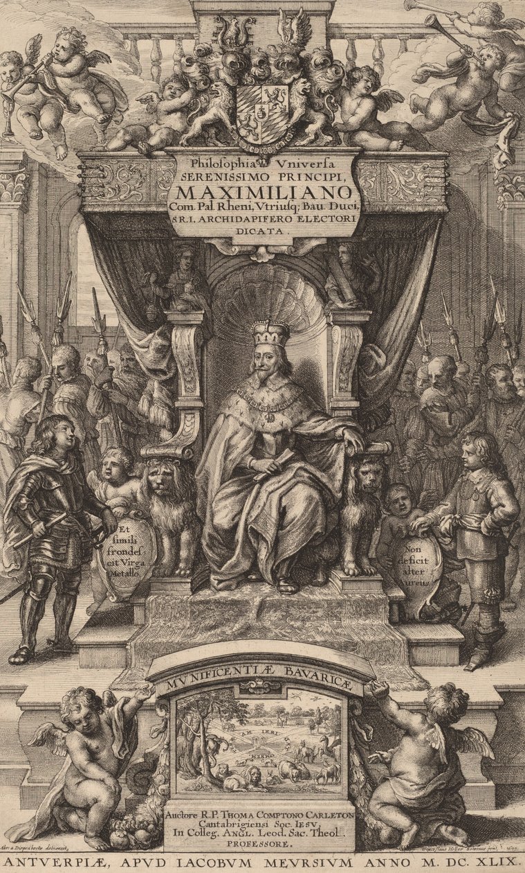 Tittelside til Philosophia Universia, 1649. av Wenceslaus Hollar