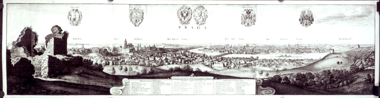 Utsikt over Praha, 1649 av Wenceslaus Hollar