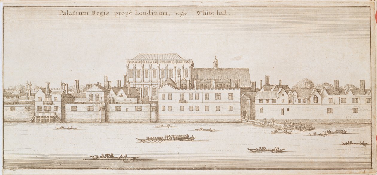 Utsikt over Whitehall, 1645 av Wenceslaus Hollar