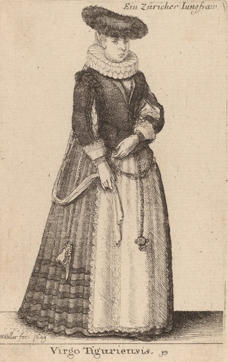 Jomfru Tiguriensis, 1649. av Wenceslaus Hollar